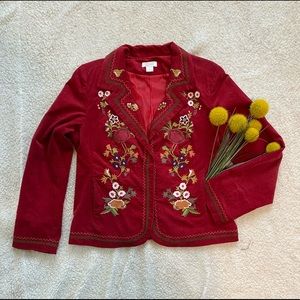 Embroidered Blazer
